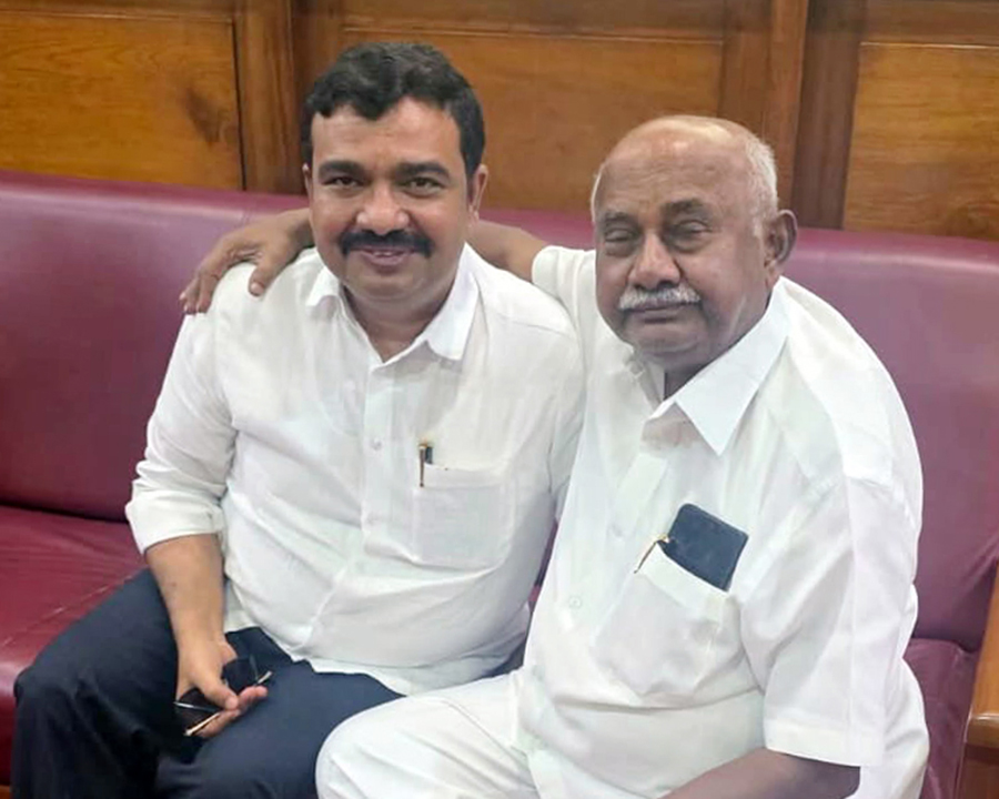 With H Vishwanathji MLC, Former minister