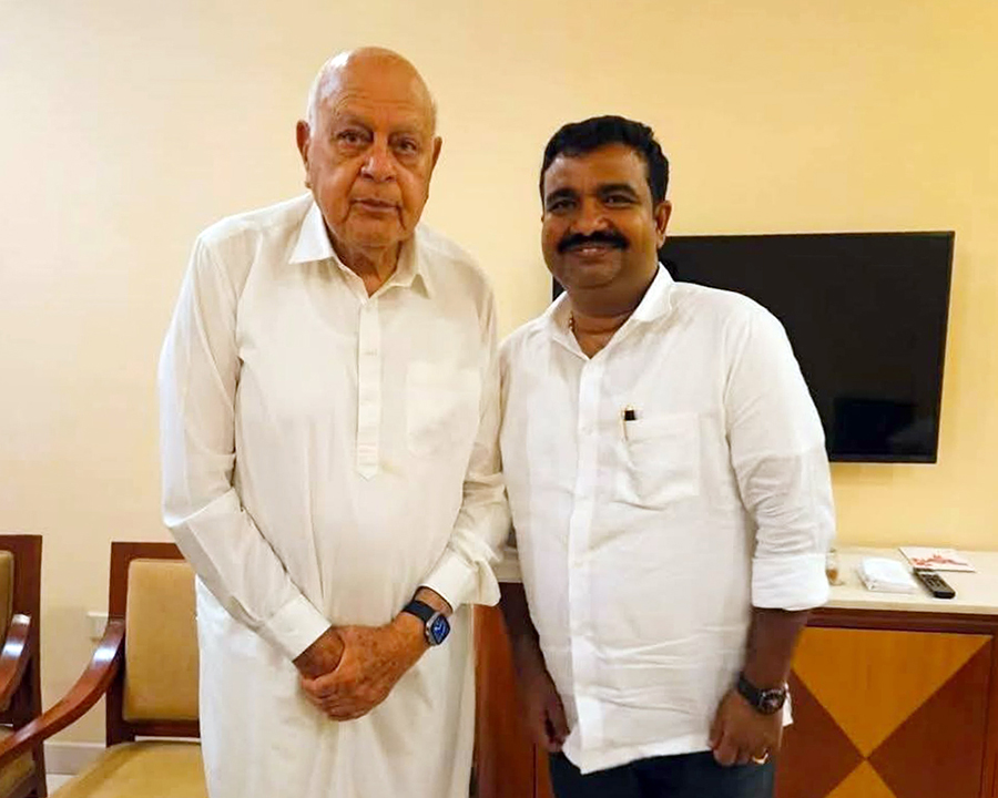With former Jammu & Kashmir Chief Minister Dr. Farooq Abdullah