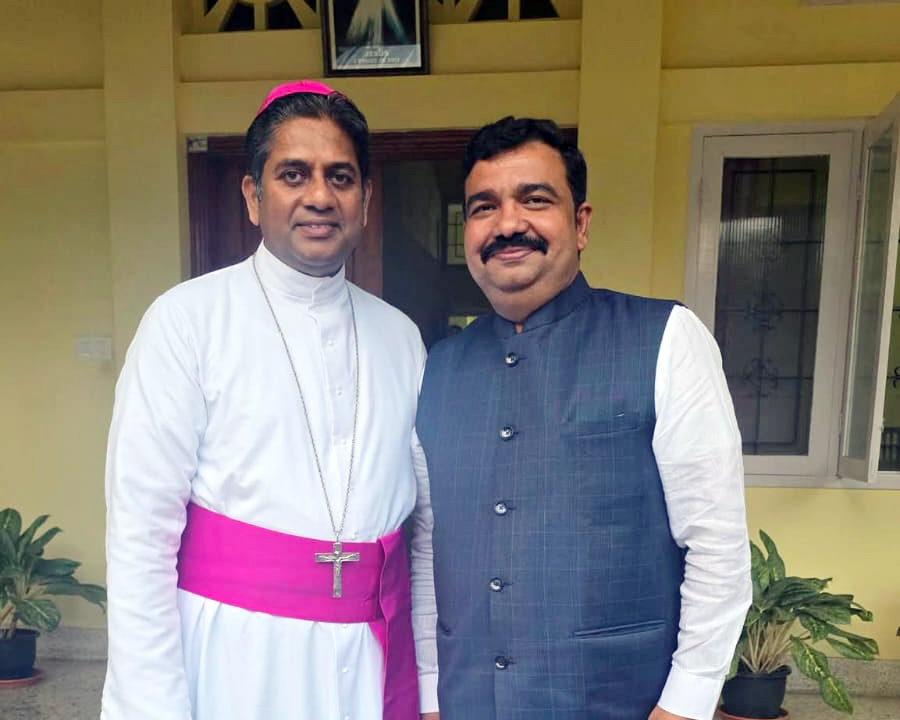 With His Excellency Antony katiparambil, Bishop of cochin.