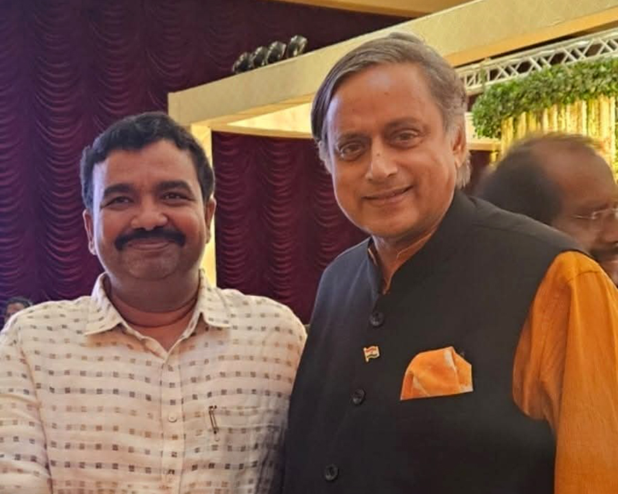 With Shashi Tharoor sir, Member of parliament